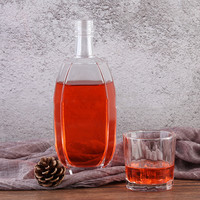 Bouteilles en verre cristal Zhengshun en gros avec bouchons en liège pour vin, whisky, brandy - Sérigraphie disponible
