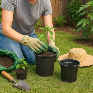 Vente en gros d'usine : Pots de fleurs en plastique épaissis pour semis, avec trous, pour jardin, pelouse et cour, utilisables en intérieur et en extérieur - Product Image 4