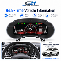 Pour Jeep Grand Cherokee 2014-2018, tableau de bord numérique LCD, compteur de vitesse, remplacement plug and play