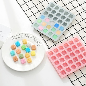 DM389 Tùy Chỉnh 48 Lỗ Bảng Chữ Cái Chữ Số Bánh Pop Khuôn DIY Kẹo Fondant <span class=keywords><strong>Ice</strong></span> <span class=keywords><strong>Cube</strong></span> <span class=keywords><strong>Silicon</strong></span> Moldes Para Chocolate - Product Image 4