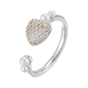 Heart Shaped Micro Pave Zircon Open <b>Ring</b> Adjustable Women's Jewelry Gift Index <b>Finger</b> <b>Ring</b> Luxury Fashion <b>Ring</b> R16623K007 - Product Image 5
