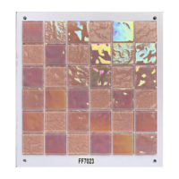 Mosaïque de verre jaune 48x48mm pour crédence de cuisine, carrelage de sol de salle de bain et mosaïque de piscine