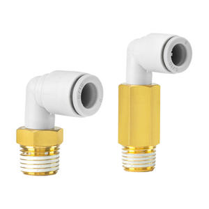Raccord de tuyau pneumatique KQ2L/KQ2W-04/6/8/10-M5/01/2/3/4, coude fileté en plastique à connexion rapide, fabriqué en cuivre - Product Image 1