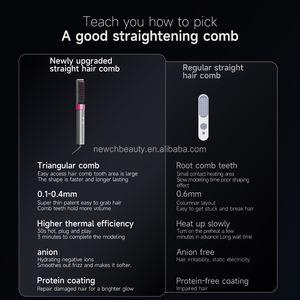 แปรงหวีผมไฟฟ้าแบบใหม่ล่าสุด พร้อมประจุลบ ช่วยจัดแต่งทรง<span class=keywords><strong>ผม</strong></span>ให้เรียบลื่น เงางาม บำรุงเส้นผม และเพิ่มความชุ่มชื้น - Product Image 6