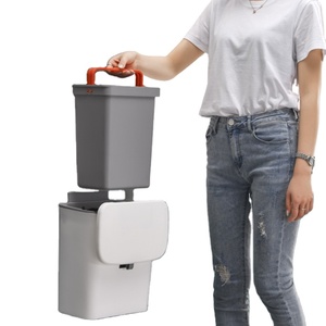 9L Kitchen Compost Bin with Inner Bucket, Hanging Small Trash Can with Lid for Under Sink, Cupboard, Bathroom, Bedroom, Office
