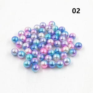 Perlas de Imitación ABS SHUOHUI Grado AAAA, Precio de Fábrica, 6/8/10mm, Arcoíris, Perlas de Imitación Multicolores con Orificio Recto - Product Image 2