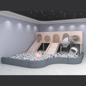 Ensemble d'équipement de jeu souple d'intérieur mobile le mieux noté avec toboggan grimpeur pour aire de jeux d'aventure pour enfants - Product Image 3