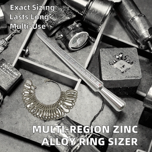 Medidor de Anillos de Acero Inoxidable Resistente, Tipo Ajustador de Talla para Anillos, Herramienta de Medición de Joyería para EE. UU./Reino Unido/Hong Kong/UE/Japón/Corea, para Fabricación de Joyería DIY - Product Image 2