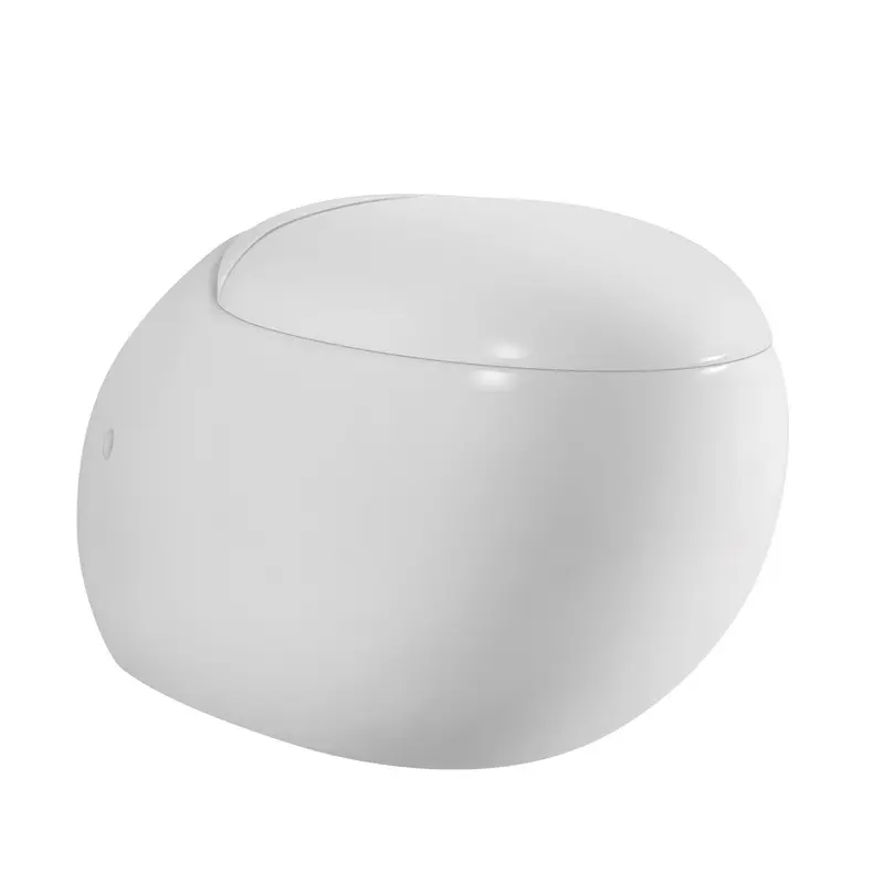 Inodoro de cerámica con forma de huevo para colgar en la pared, diseño inteligente, para Baño