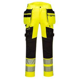 PORTWEST - DX442YBR33 DX4 Pantalón de bolsillo con funda desmontable Amarillo/negro de alta visibilidad-EAN 5036108336869 ROPA DE TRABAJO DE 2017 - Product Image 1