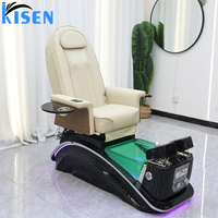 Fauteuil de pédicure de luxe KISEN avec bain de pieds massant et siège et accoudoirs réglables
