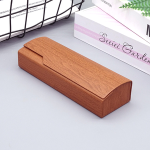 Nhà máy trực tiếp bán buôn thời trang da gấp handmade tam giác từ Hộp gấp nút chai kính hộp - Product Image 4