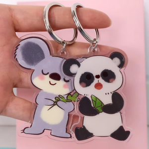 Cầu Vồng Dập Nổi In Ấn Thép Không Gỉ Móc Khóa Bóng Chuỗi Mèo Máy Bay Mặt Trời Máy Bay Trực Thăng Thanh Kẹo Rainboararow Thước Keychain - Product Image 5