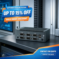 PC industriel Intel Alder Lake N97 sans ventilateur, double LAN, 6 ports série, triple extension de stockage DDR4 pour le contrôle d'usine