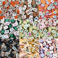 Mahjong américain en stock, tuiles de mahjong peintes à la main en acrylique pour jeu de loisirs