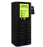 WESHARE Station de recharge mobile commerciale à 16 emplacements avec lecteur de carte, distributeur automatique de batteries externes pour location