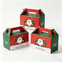 Boîte cadeau de boissons de Noël de haute qualité, écologique, pour jus, soda, bière, avec poignée