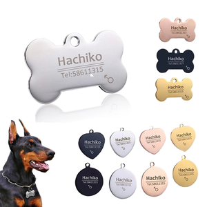 Benutzer definierte Tier marke Edelstahl/Zink legierung Hunde marke Moderne Metall Blank Halskette UV-beschichtete Sublimation ID Tag für Katze Haustier - Product Image 2