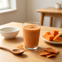 100% Zuivere Papajapoeder Sterke Natuurlijke Smaak Voedingsmiddelkwaliteit voor Dranken, Bakkerij, Desserts