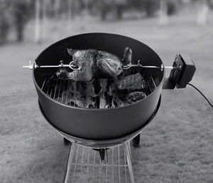 Kit de rôtissoire en acier chromé à piles pour barbecues au charbon et grills à boule – Résistant à la chaleur, facile à nettoyer - Product Image 2