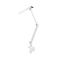 Lampe de bureau LED à bras articulé à 3 températures de couleur et intensité réglable, lumière USB pour la lecture, le nail art, l'étude et les travaux manuels, protection des yeux