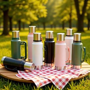 Custom logo 1000ml 1400ml Stainless Steel Vacuum <b>Flask</b> Insulated Thermos Travel Outdoor Sport Water Bottles - Product Image 6