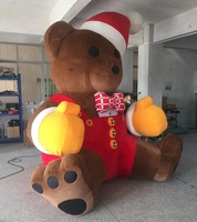 Vente Flash : Ours en Peluche Gonflable de Noël pour Décoration de Fête en Extérieur, Modèle Gonflable de Chat Noir Monstre de Dessin Animé