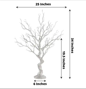 ट्री वेडिंग टेबल सेंटरपीस वेडिंग डेकोरेशन कृत्रिम रेज़िन ट्री मंज़ानिटा गोल्ड/ब्राउन/स्लिवर ग्रे वेडिंग डेकोरेशन - Product Image 5