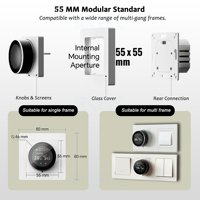 Termostato Inteligente Wifi RKHK Tuya OEM con Pantalla LCD, Perilla Redonda, Panel de Interruptores con Interfaz de Usuario Personalizada para Calefacción por Suelo Radiante Eléctrico/de Agua/Caldera