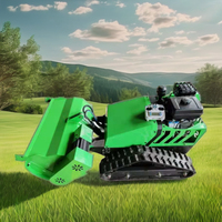 Tondeuse robot chenillée télécommandée hybride essence-électrique 4 temps autopropulsée tout-terrain 800 mm, qualité DIY et industrielle