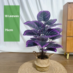 Yopin-5131 vendita calda artificiale <span class=keywords><strong>viola</strong></span> nero <span class=keywords><strong>viola</strong></span> fiori di piante in vaso come festa festa albero Bonsai di natale di Halloween - Product Image 2