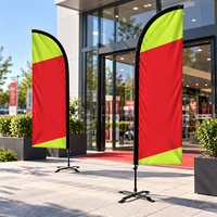 Drapeau plume en forme de larme, logo personnalisé, bannière de plage, polyester imperméable et accessoires de base stables, directement de l'usine