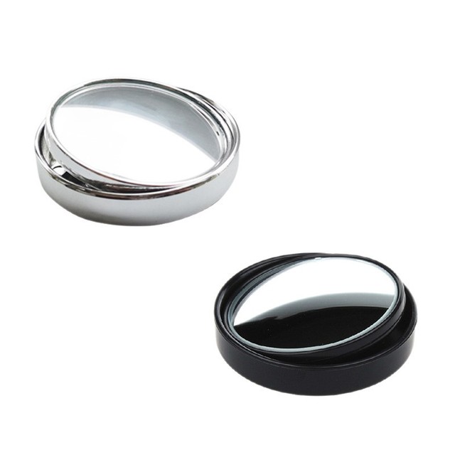 360 Ultra-Clear Reflective Blind Spot Wide-Angle Side Mirror for Bluetooth Silver Adjustable for Car Reversing Auxiliary