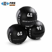 FRS OEM ODM Ballon mural en cuir PU souple, Slam Ball de 3 kg à 12 kg, logo personnalisé, équipement d'entraînement fonctionnel, fabricant