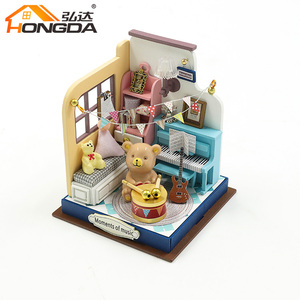 Hongda S2303 Moments of Music <span class=keywords><strong>Petite</strong></span> <span class=keywords><strong>maison</strong></span> de poupée <span class=keywords><strong>en</strong></span> <span class=keywords><strong>bois</strong></span> <span class=keywords><strong>miniature</strong></span> <span class=keywords><strong>Maison</strong></span> de poupée à monter soi-même pour fille - Product Image 2