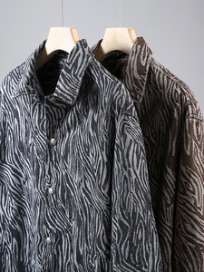 <span class=keywords><strong>Camicia</strong></span> Vintage a maniche lunghe da <span class=keywords><strong>uomo</strong></span> Top Casual in cotone Denim a righe - Product Image 4