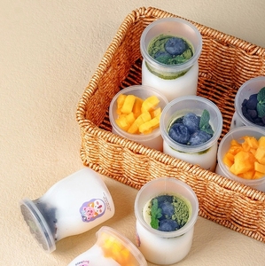 120ml 150ml 200ml di plastica <span class=keywords><strong>Yogurt</strong></span> bottiglie di imballaggio per uso alimentare PP parete singola stile con diametro 90mm per <span class=keywords><strong>Yogurt</strong></span> - Product Image 4