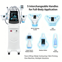 Appareil de massage professionnel à rouleaux sous vide pour lifting du visage et drainage lymphatique, avec 5 poignées interchangeables, pour application sur tout le corps, modèle CN