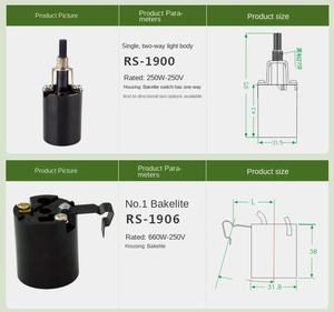 E26 sans interrupteur support de lampe E26 interrupteur support de lampe ampoule base d'éclairage tête de lampe en céramique vis borne de câblage UL - Product Image 2