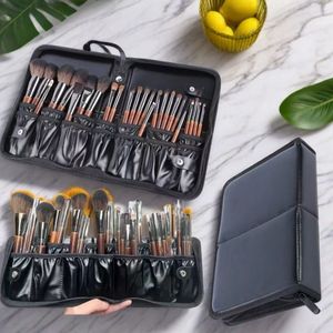 Ensemble de pinceaux de maquillage personnalisable YRX Professional de 24 pièces, manches en bois, virole en aluminium, poils synthétiques doux pour - Product Image 4