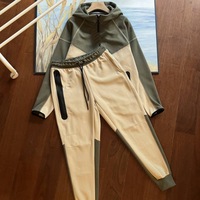 Ensemble sweat-shirt à capuche pour homme printemps-automne, survêtement technique coupe-vent personnalisé avec logo, veste polaire d'hiver pour homme