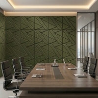 Panneau acoustique 3D durable et résistant à l'humidité, forme personnalisée, en fibre de polyester, absorbant le son, pour salle de sport et studio