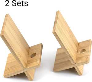 Handcrafted Bamboo Smartphone Stand | High Quality <b>Holder</b> for Mobile <b>Phone</b> Tablet | Custom Logo Printing for Corporate Gifts - Product Image 1