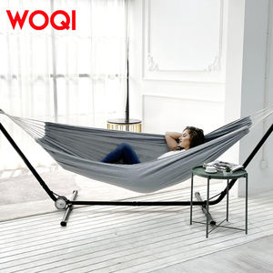 WOQI 2 personnes Camping en plein air <span class=keywords><strong>Toile</strong></span> <span class=keywords><strong>Hamac</strong></span> Balançoire Pliable Voyage-Friendly Made Polyester Coton <span class=keywords><strong>Parachute</strong></span> Tissu pour Adultes - Product Image 5