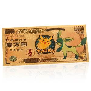 Eevee evrim seti Pokemoned hatıra altın folyo plastik banknot cep canavarları tahsil - Product Image 2