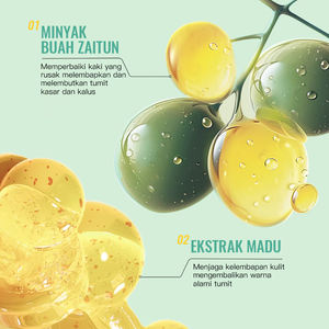 KORMESIC <span class=keywords><strong>Crema</strong></span> para <span class=keywords><strong>Pies</strong></span> Hidratante y Reparadora con Aceite de Oliva y Miel Natural, 60g, Certificada por Bpom, Venta al Por Mayor, Marca Privada - Product Image 4