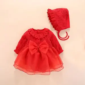 婴儿女孩 Tutu 公主礼服粉红色白色蕾丝派对礼服孩子们与衣服帽子休闲日常生日