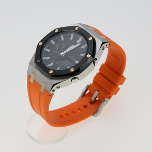 Nuevo caucho suave de silicona naranja con cubierta de cabeza de caja de acero inoxidable 316L Mods GA2100 Kit - Product Image 2
