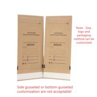 Sacs personnalisables de différentes tailles, jetables, inscriptibles, autocollants, en papier kraft, pour stérilisation à la chaleur sèche