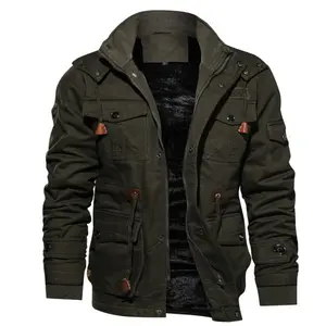 Chaqueta Bomber de estilo militar para hombre, abrigo grueso de alta calidad, talla grande